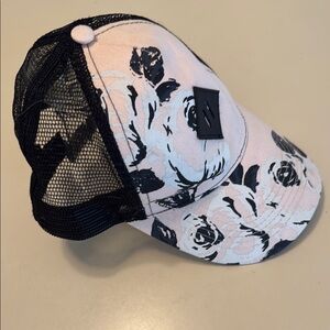 Floral Black and Pink Women's Cap